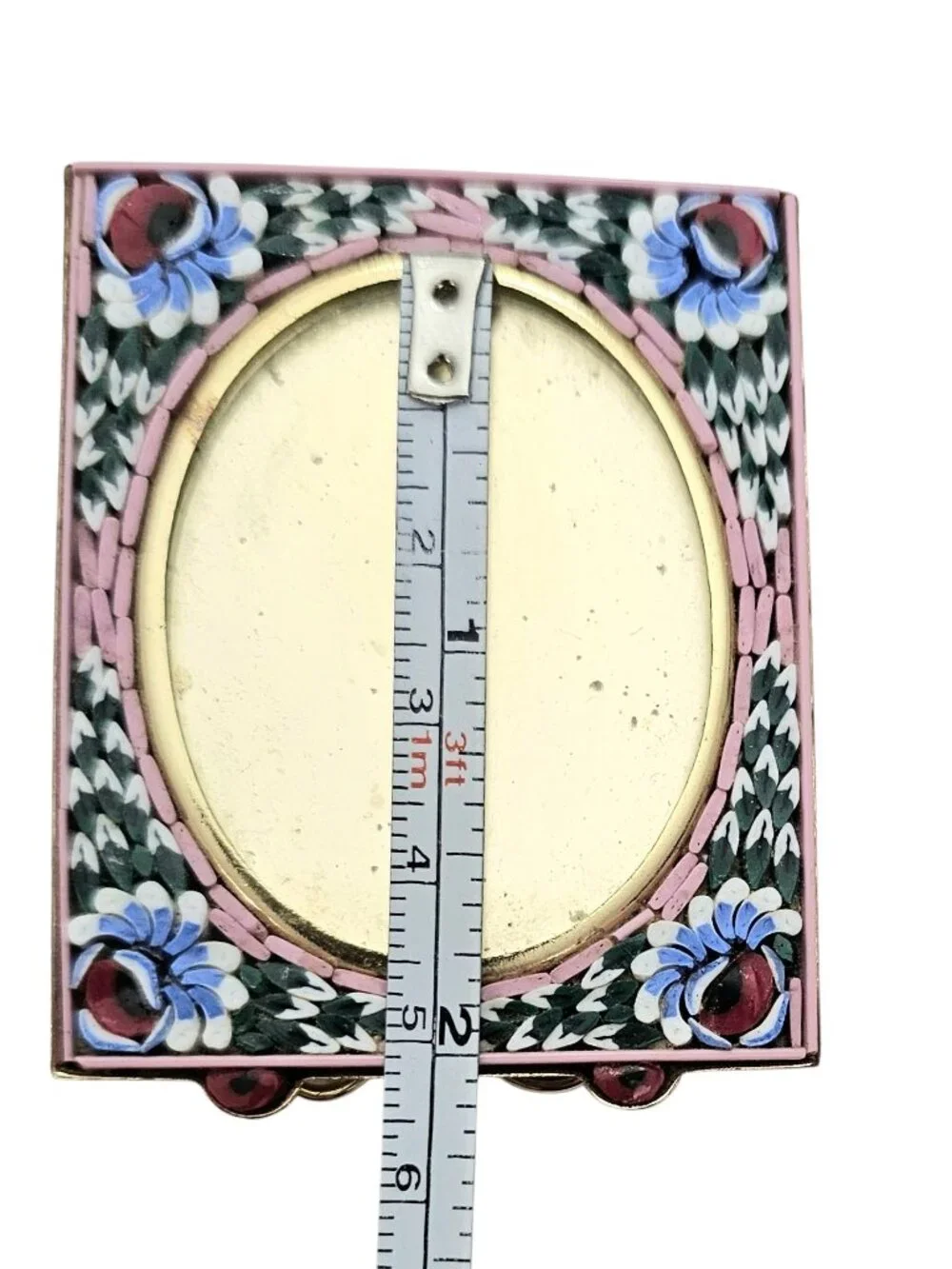 Mosaic Miniature Photo Frame Pink Blue Green Glass Chip, J110